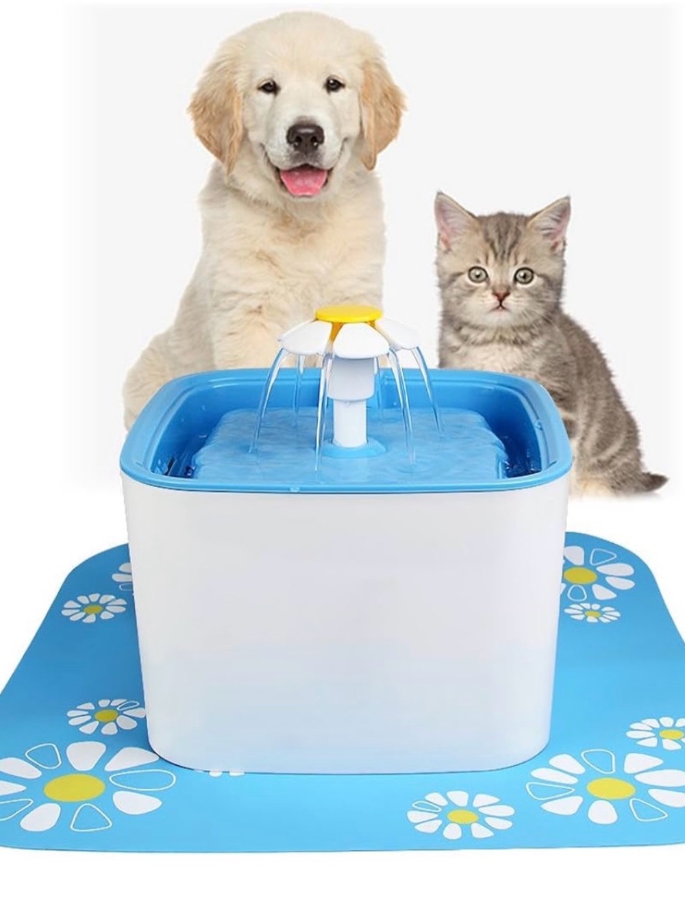 Pet Fountain Water Dispenser - Blue and White